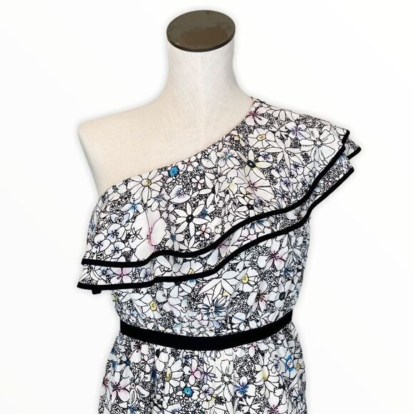 LIKELY • One-Shoulder Asymmetrical Floral Dress - Picture 5 of 14